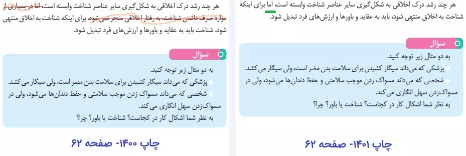 تغییرات روانشناسی انسانی یازدهم کنکور 1403 صفحه 62