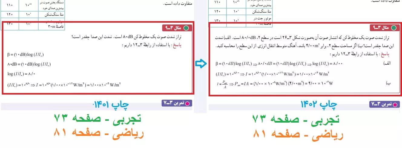 تغییرات فیزیک دوازدهم صفحه 73